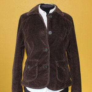 GAP Cocoa Brown Corduroy Utility Jacket Sz 10